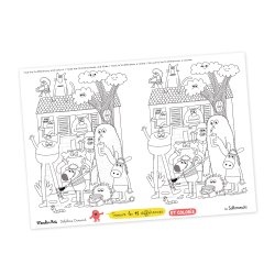 Moulin Roty - D&#230;kkeservietter til at farvel&#230;gge 40 stk - Les Schmouks