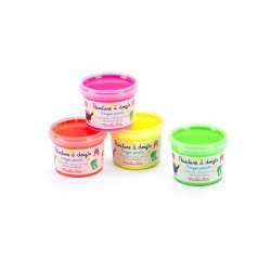 Moulin Roty - Fingermaling 4x100g - neonfarvet - Les Schmouks