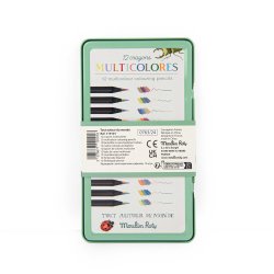 Moulin Roty - Farveblyanter 12 stk - Flerfarvede - Tout autour du monde