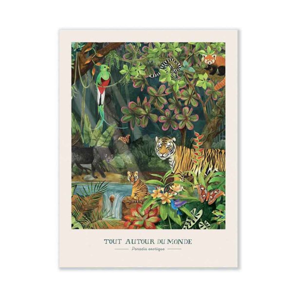 Moulin Roty - Plakat - Exotic Paradise 30x40 cm - Tout Autour du Monde