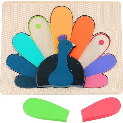 Vilac - Tr&#230;puslespil 12 brk - P&#229;fugl af Andy Westface