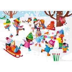 Vilac - Puslespilbog 52 brk - De 4 årstider