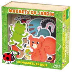 Vilac - Magneter i tr&#230;&#230;ske 20 stk - Havens dyr