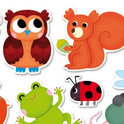 Vilac - Magneter i tr&#230;&#230;ske 20 stk - Havens dyr