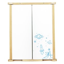 Jeujura - Skrivetavle til v&#230;g 82 cm - Trefoldet natur