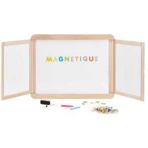 Jeujura - Skrivetavle til væg 113 cm - Trefoldet magnetisk