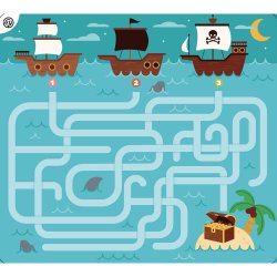 Auzou - Aktivitetskort - 20 opgaver - Pirater