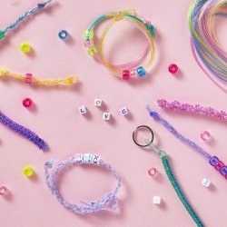 Auzou - Aktivitetss&#230;t - Glitter scoubidou flettearmb&#229;nd