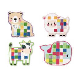 Auzou - Aktivitetss&#230;t - Klip og flet - Dyr