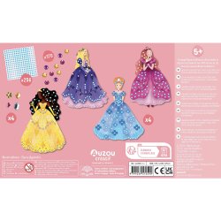 Auzou - Kreasæt - Kunst med rhinsten - Prinsesse