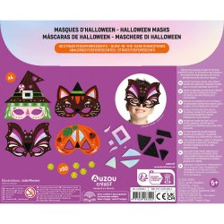 Auzou - Aktivitetssæt - Dekorer masker - Halloween