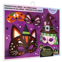 Auzou - Aktivitetssæt - Dekorer masker - Halloween