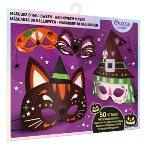 Auzou - Aktivitetssæt - Dekorer masker - Halloween