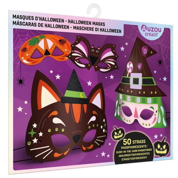 Auzou - Aktivitetssæt - Dekorer masker - Halloween