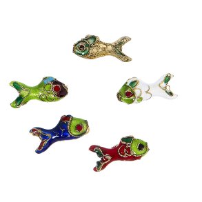 me&my BOX - Cloisonne perler 5 stk - Fisk