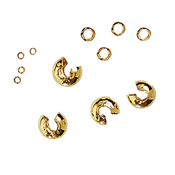 me&amp;my BOX - Wireklemmer og knudeskjulere 12 stk - Guldbelagt 18K