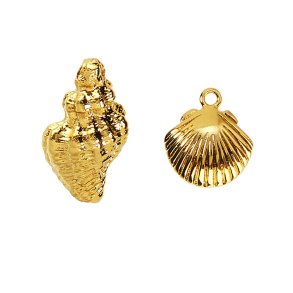 me&my BOX - Vedhæng - Konkylie og musling - Guldbelagt 18K