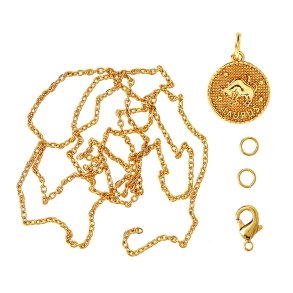 me&my BOX - Vedhæng DYI sæt - Stjernetegn - Tyren - Guldbelagt 18K