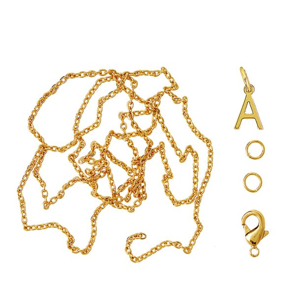 me&amp;my BOX - Vedh&#230;ng DYI s&#230;t - Bogstav - A - Guldbelagt 18K