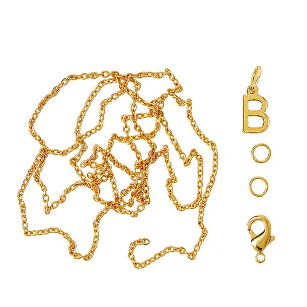 me&amp;my BOX - Vedh&#230;ng DYI s&#230;t - Bogstav - B - Guldbelagt 18K