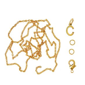 me&my BOX - Vedhæng DYI sæt - Bogstav - C - Guldbelagt 18K