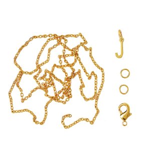 me&my BOX - Vedhæng DYI sæt - Bogstav - J - Guldbelagt 18K