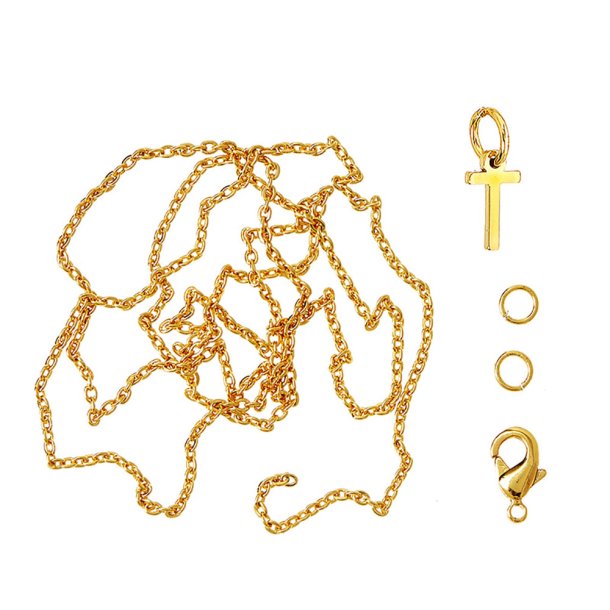 me&amp;my BOX - Vedh&#230;ng DYI s&#230;t - Bogstav - T - Guldbelagt 18K