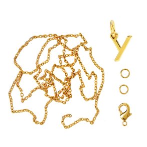 me&my BOX - Vedhæng DYI sæt - Bogstav - Y - Guldbelagt 18K