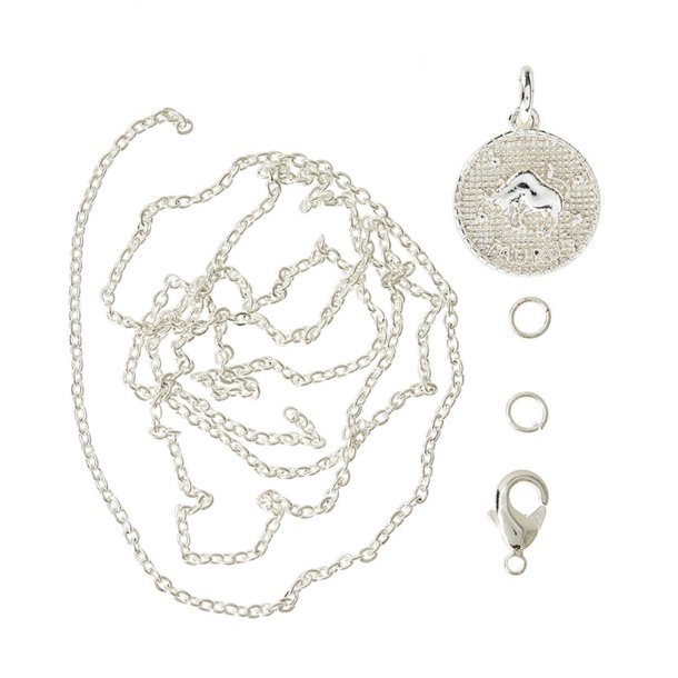 me&amp;my BOX - Vedh&#230;ng DYI s&#230;t - Stjernetegn - Tyren - S&#248;lvbelagt 925