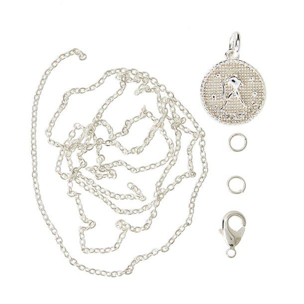 me&amp;my BOX - Vedh&#230;ng DYI s&#230;t - Stjernetegn - Vandmanden - S&#248;lvbelagt 925