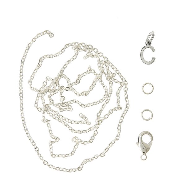 me&amp;my BOX - Vedh&#230;ng DYI s&#230;t - Bogstav - C - S&#248;lvbelagt 925