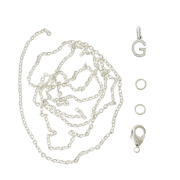 me&amp;my BOX - Vedh&#230;ng DYI s&#230;t - Bogstav - G - S&#248;lvbelagt 925