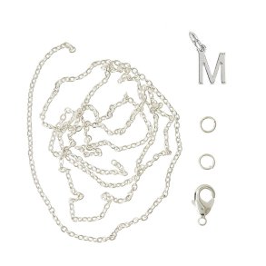 me&my BOX - Vedhæng DYI sæt - Bogstav - M - Sølvbelagt 925