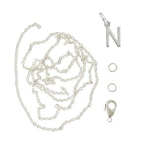 me&my BOX - Vedhæng DYI sæt - Bogstav - N - Sølvbelagt 925