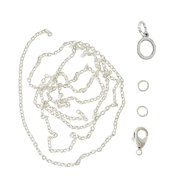 me&amp;my BOX - Vedh&#230;ng DYI s&#230;t - Bogstav - O - S&#248;lvbelagt 925