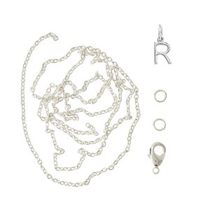 me&my BOX - Vedhæng DYI sæt - Bogstav - R - Sølvbelagt 925