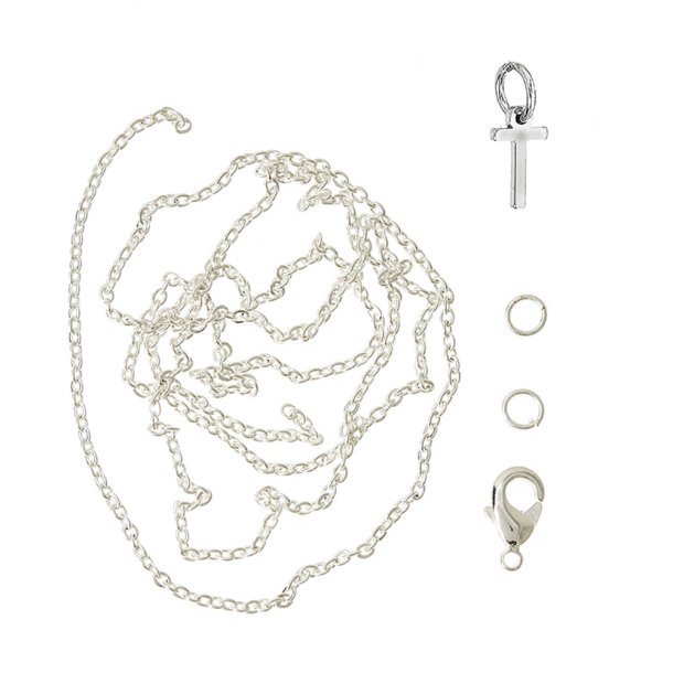 me&amp;my BOX - Vedh&#230;ng DYI s&#230;t - Bogstav - T - S&#248;lvbelagt 925