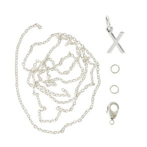 me&my BOX - Vedhæng DYI sæt - Bogstav - X - Sølvbelagt 925