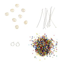 me&amp;my BOX - Mini Smykke Kit &#216;reclips - Perle - S&#248;lvbelagt 925