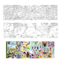 eeBoo - Fold-ud malebog - Vilde dyr