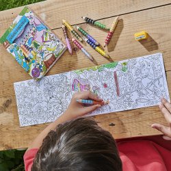 eeBoo - 8 dobbelte farveblyanter - Magiske skabninger og tegneplakat