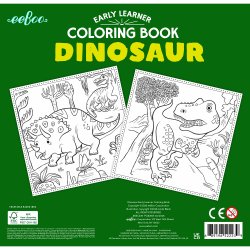 eeBoo - Malebog - Dinosaurer - Kvadratisk 32 sider