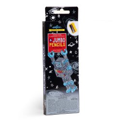 eeBoo - 6 dobbelte farveblyanter jumbo - Robot