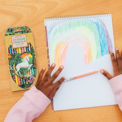 eeBoo - 12 dobbelte farveblyanter - Neon Metallic - Enhj&#248;rning