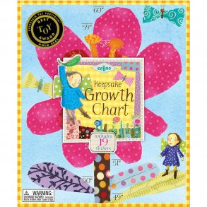 eeBoo - Højdemåler - Pink blomst