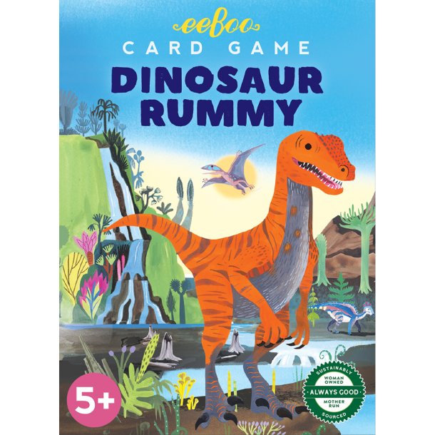 eeBoo - Kortspil - Rommy med dinosaurer