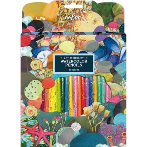 eeBoo - 24 Akvarel farveblyanter - Tidepool