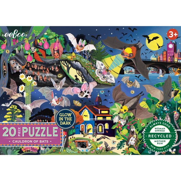 eeBoo - Puslespil 20 brk - Flagermus