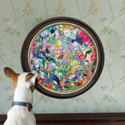 eeBoo - Rundt puslespil 500 brk - Paradise Garden