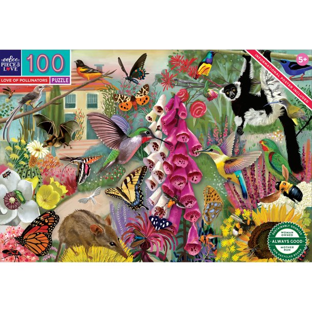 eeBoo - Puslespil 100 brk - De kære bestøvere